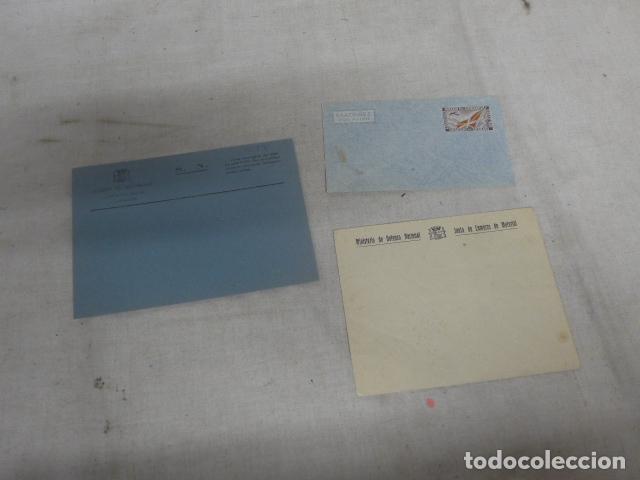 Militaria: Lote 3 sobres republicanos de guerra civil: Cuerpo Seguridad, Ministerio Defensa, vasco euskadi