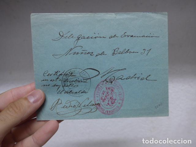 Militaria: Antiguo sobre republicano de guerra civil, tampon Ayuntamiento Popular de Hinojosa de Calatrava