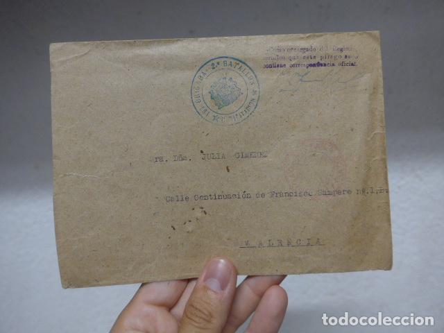 Militaria: Antiguo sobre republicano de guerra civil, tampon de la 197 Brigada 2 batallon.