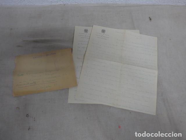 Militaria: Antigua carta y sobre de enero 1939 Auditoria de Guerra civil, ejercito ocupacion division marroqui