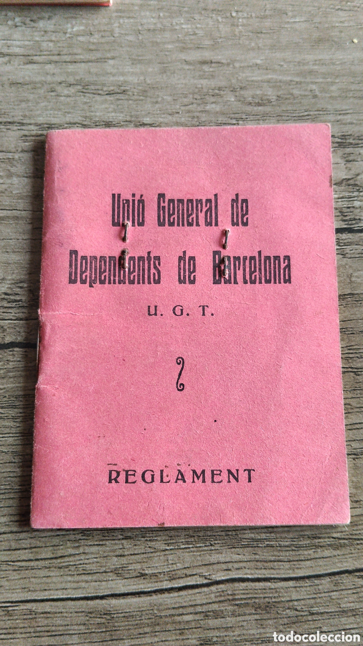 Militaria: Carnet UGT guerra civil sindicato dependiente.barcelona.milicias populares.psoe.psuc.cnt FAI.colecti