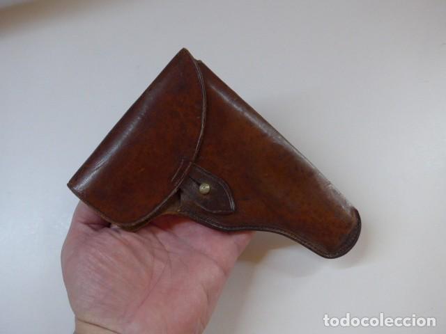 Militaria: ANTIGUA FUNDA PISTOLA CUERO MARRON GUERRA CIVIL