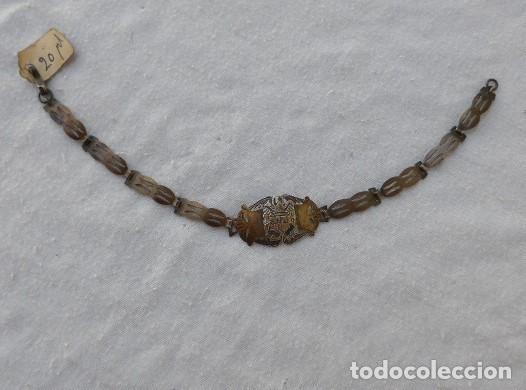 Militaria: ANTIGUO BRAZALETE PULSERA PATRIOTICA PARA MILITAR - ESCUDO FRANQUISTA GUERRA CIVIL