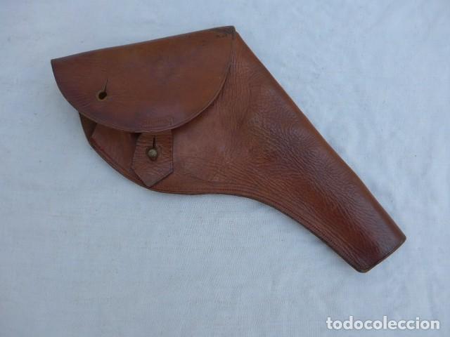 Militaria: ANTIGUA FUNDA DE REVOLVER CUERO MARRON GUERRA CIVIL