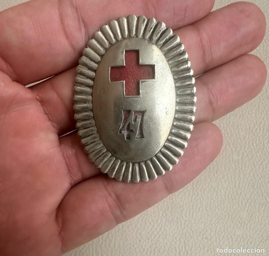 Militaria: ANTIGUO EMBLEMA PLACA DE SANIDAD REPUBLICANA CRUZ ROJA GUERRA CIVIL ORIGINAL