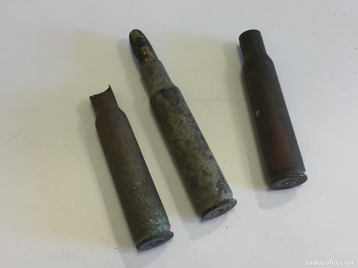Militaria: LOTE DE CASQULLOS Y BALA COMPLETA INERTES GUERRA CIVIL ESPA&Ntilde;PLA