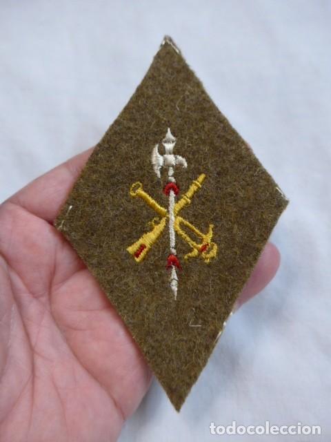 Militaria: ANTIGUO EMBLEMA PARCHE LEGION CAPOTE MANTA BORDADO EN TELA GRUESA 13 x 8 cm - GUERRA CIVIL ORIGINAL