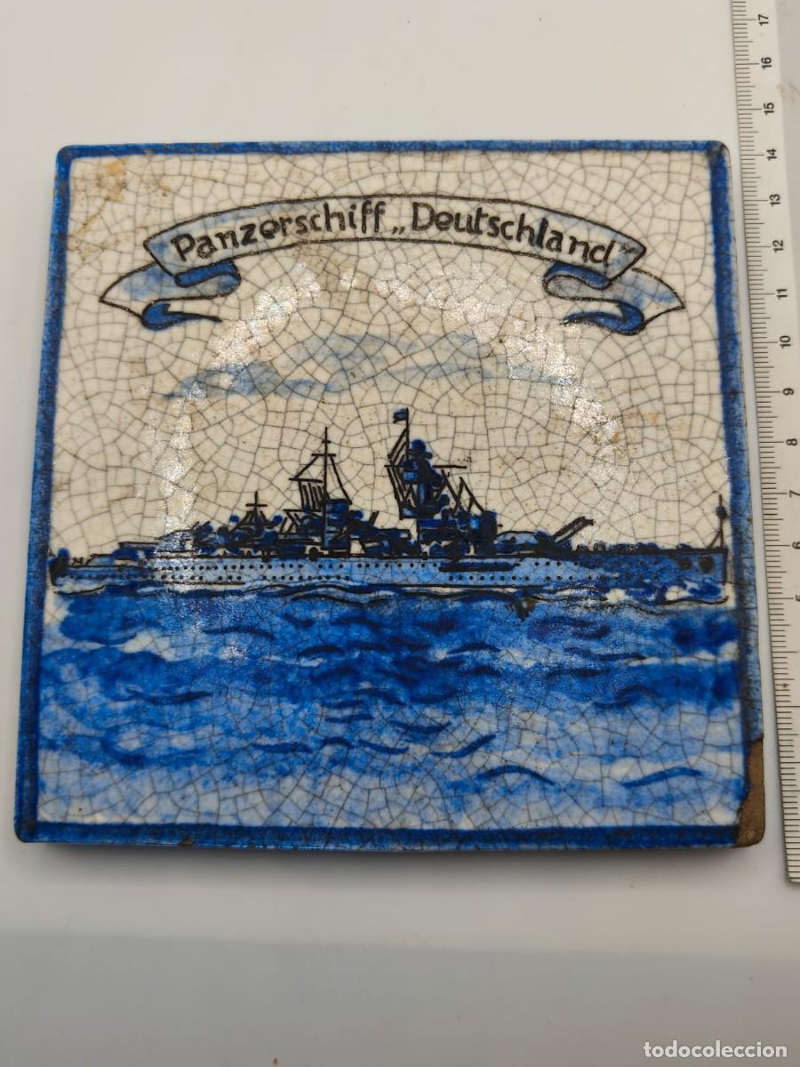 Militaria: placa del acorazado Deutschland