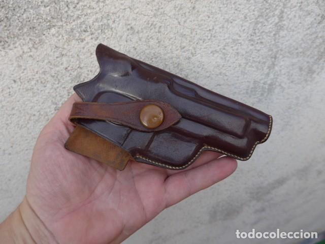 Militaria: ANTIGUA FUNDA PISTOLA CUERO MARRON REPUBLICANA GUERRA CIVIL