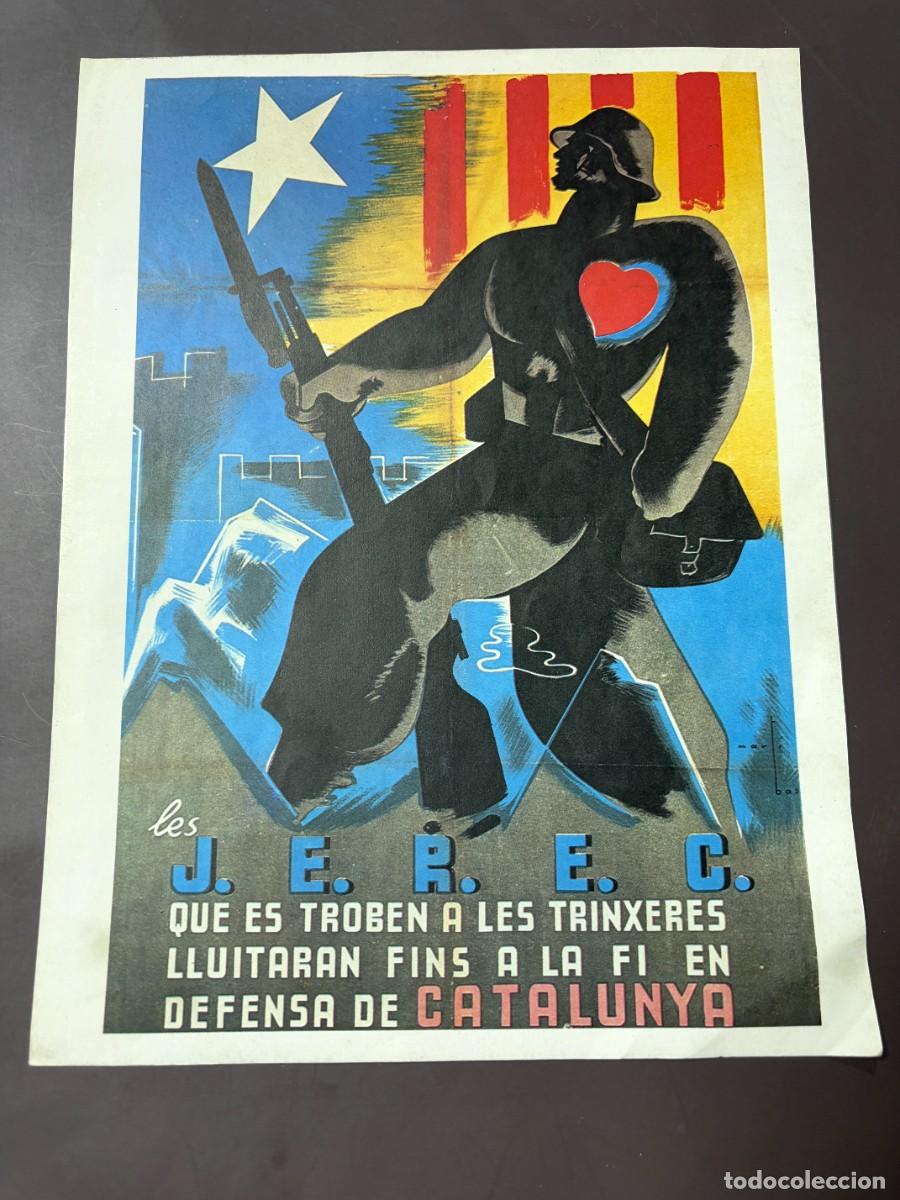 Militaria: REPRODUCCI&Oacute;N CARTEL GUERRA CIVIL ESPA&Ntilde;OLA N&ordm; 30 &ndash; JEREC DEFENSA DE CATALUNYA &ndash; MART&Iacute; BAS