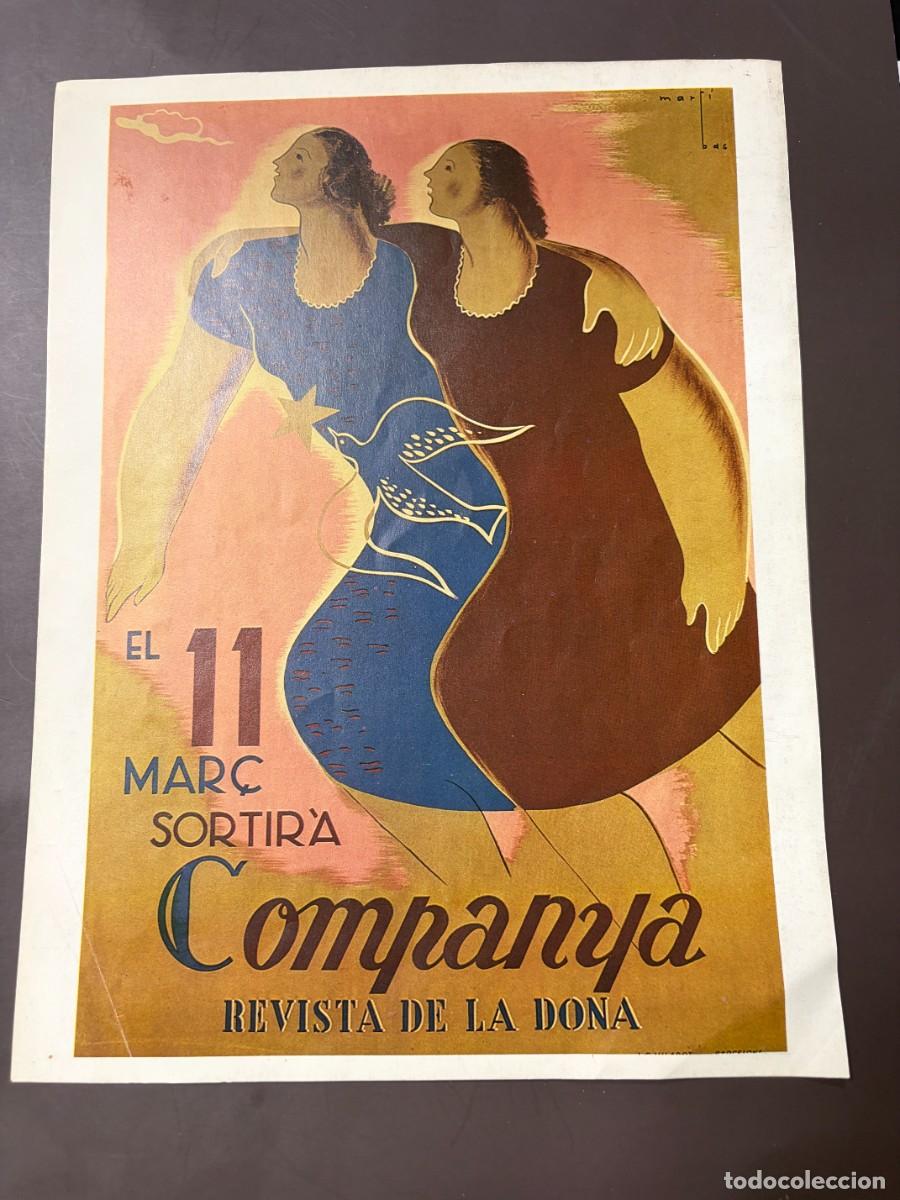 Militaria: REPRODUCCI&Oacute;N CARTEL GUERRA CIVIL ESPA&Ntilde;OLA N&ordm; 40 &ndash; COMPANYA REVISTA DE LA DONA &ndash; MART&Iacute; BAS &ndash;