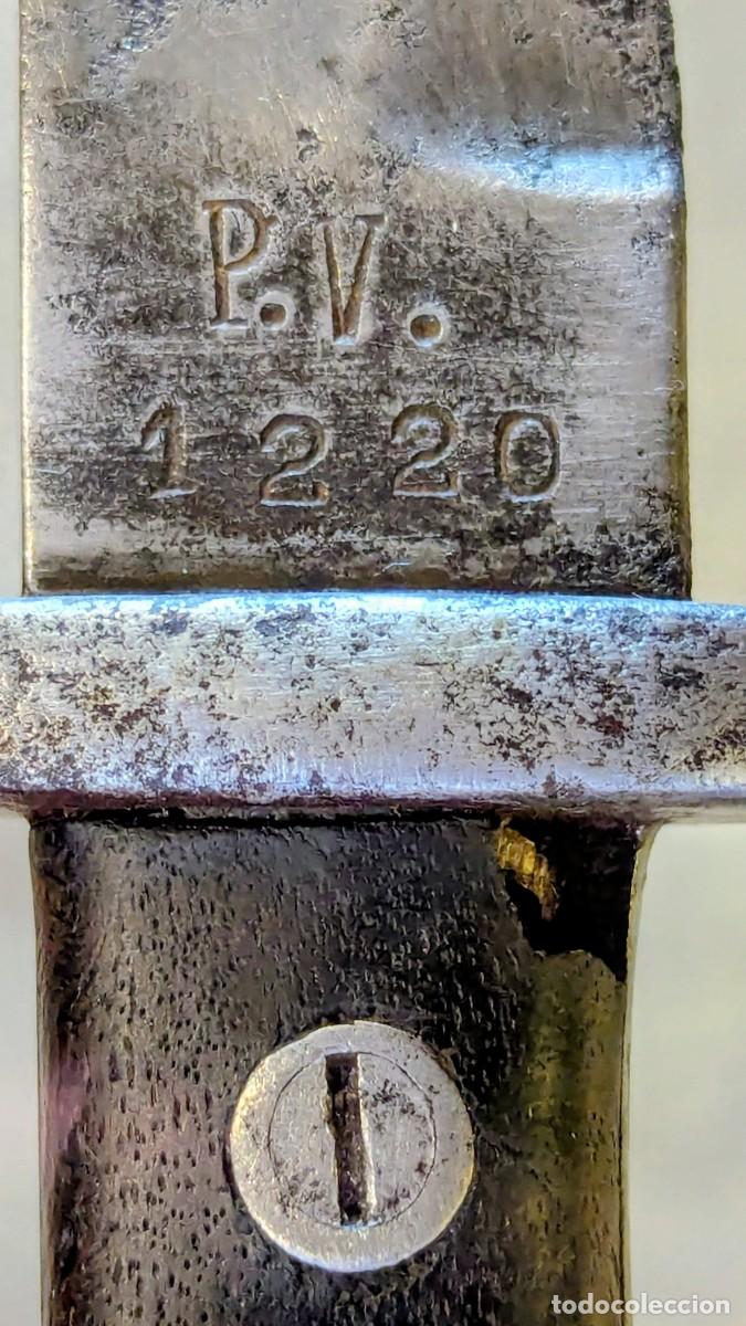 Militaria: RARA Bayoneta M1913 P.V. Modificada &ndash; Guerra Civil Espa&ntilde;ola (Valencia) &ndash; Conservaci&oacute;n Profesional
