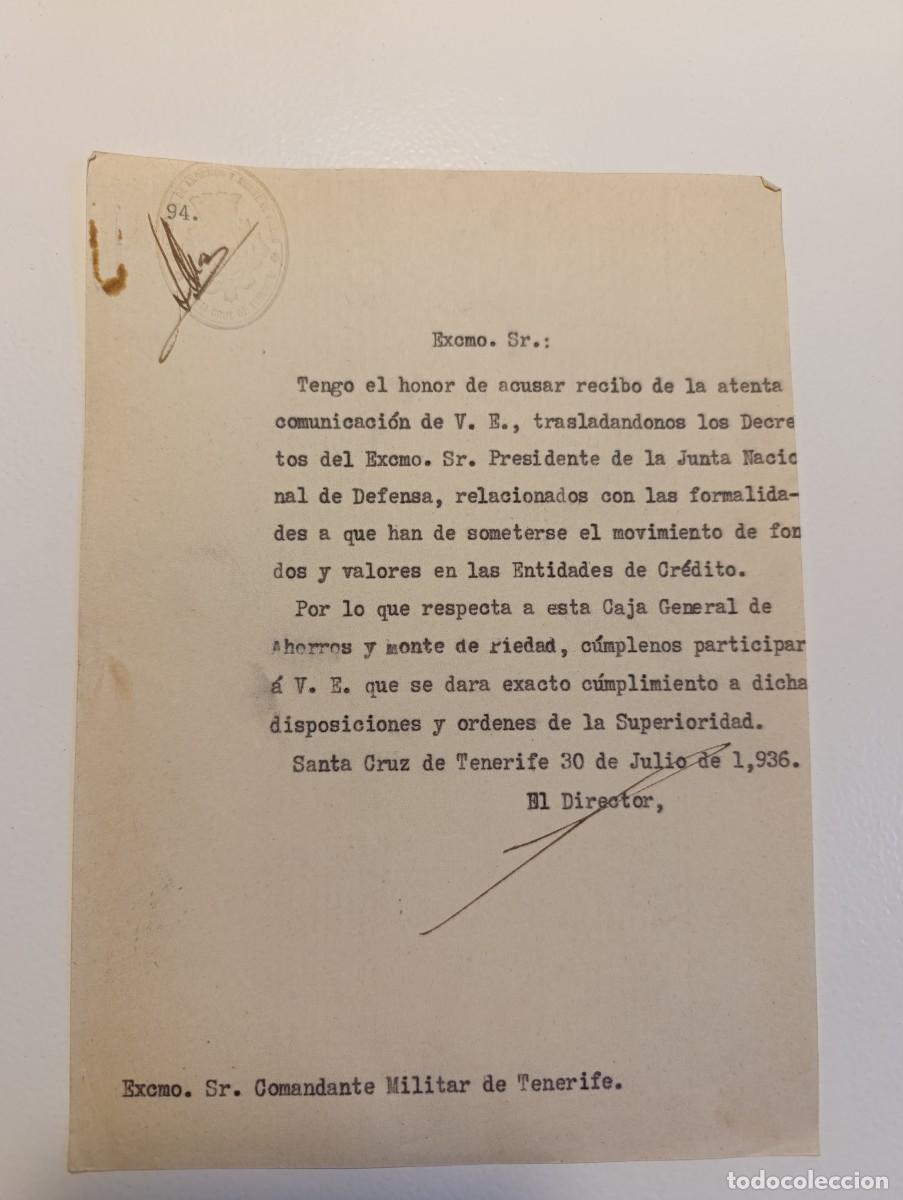 Militaria: GUERRA CIVIL A&Ntilde;O 1936: REPRESION SOMETIMIENTO INSTITUCIONAL Y CONTROL DE LAS ESTRUCTURAS BANCARIAS.