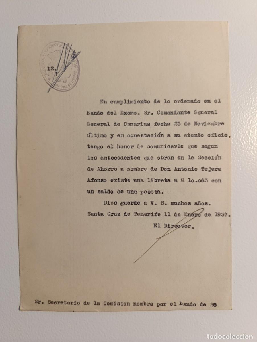 Militaria: GUERRA CIVIL A&Ntilde;O 1937-BANDO 25 NOVIEMBRE 1936-SOLICITUD INCAUTACION BIENES REPRESALIADO POLITICO A1