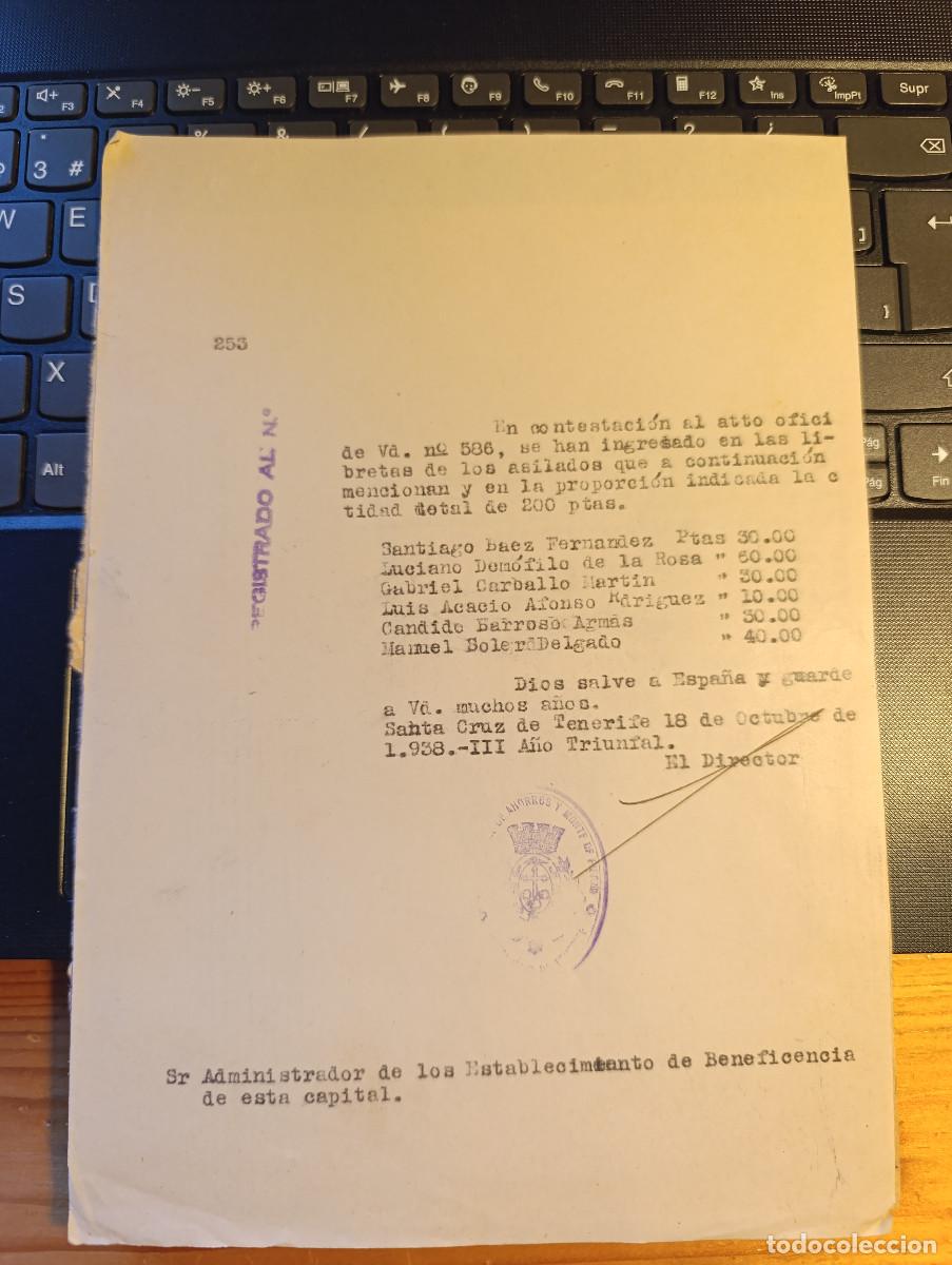 Militaria: GUERRA CIVIL ESPA&Ntilde;OLA. REPRESI&Oacute;N POLITICA Y ECONOMICA DE LOS ESTABLECIMIENTOS DE BENEFICIENCIA. A-1
