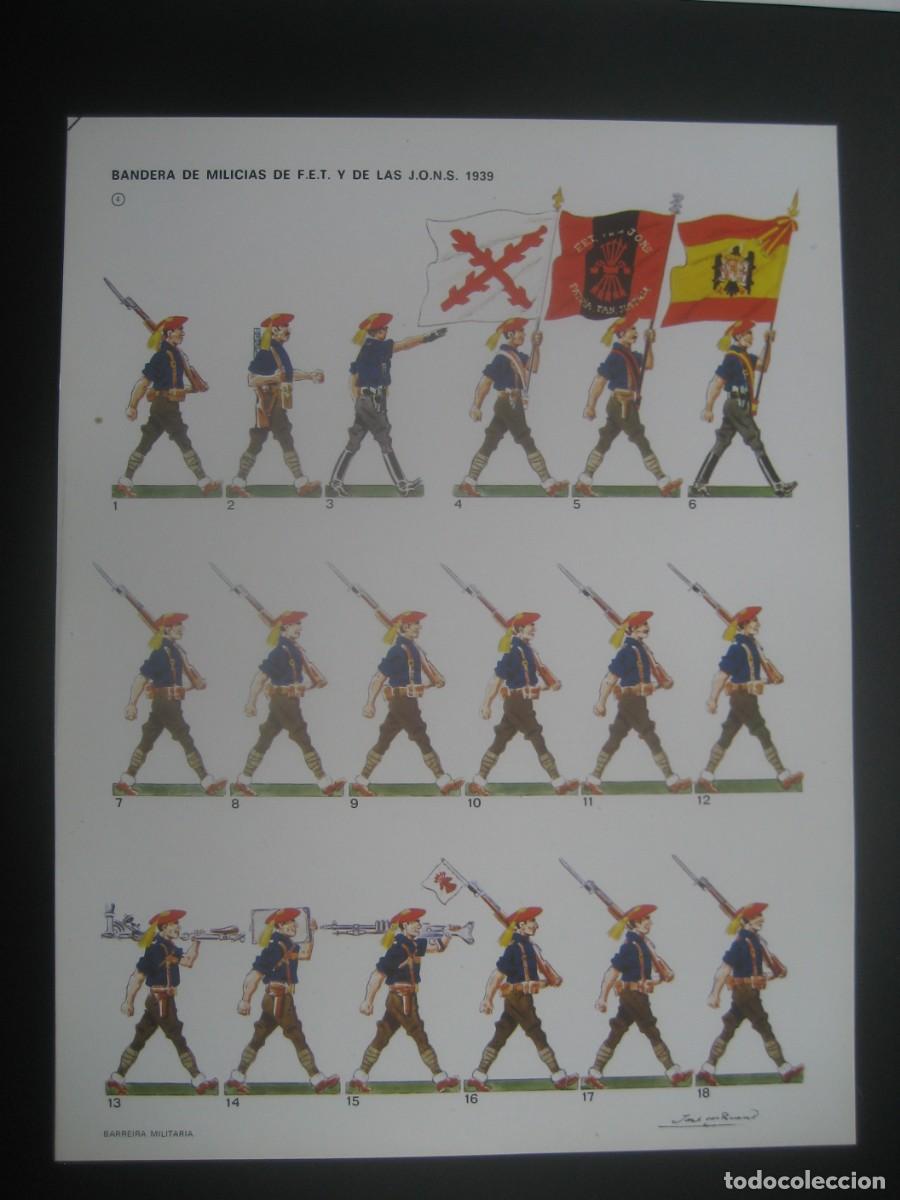 Militaria: LAMINA EJERCITO ESPA&Ntilde;OL EN PARADA. DESFILE DE LA VICTORIA 1939. BANDERA DE MILICIAS F.E.T. Y J.O.N.S