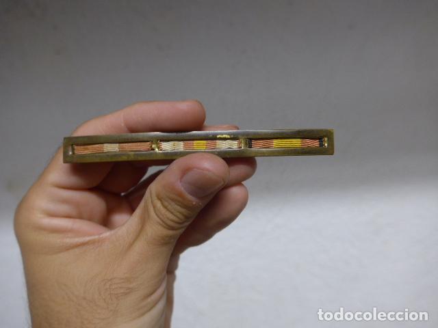 Militaria: Antiguo pasador de medallas de diario de guerra civil, original.