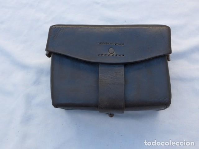Militaria: ANTIGUA CARTUCHERA DE CUERO NEGRO GUERRA CIVIL