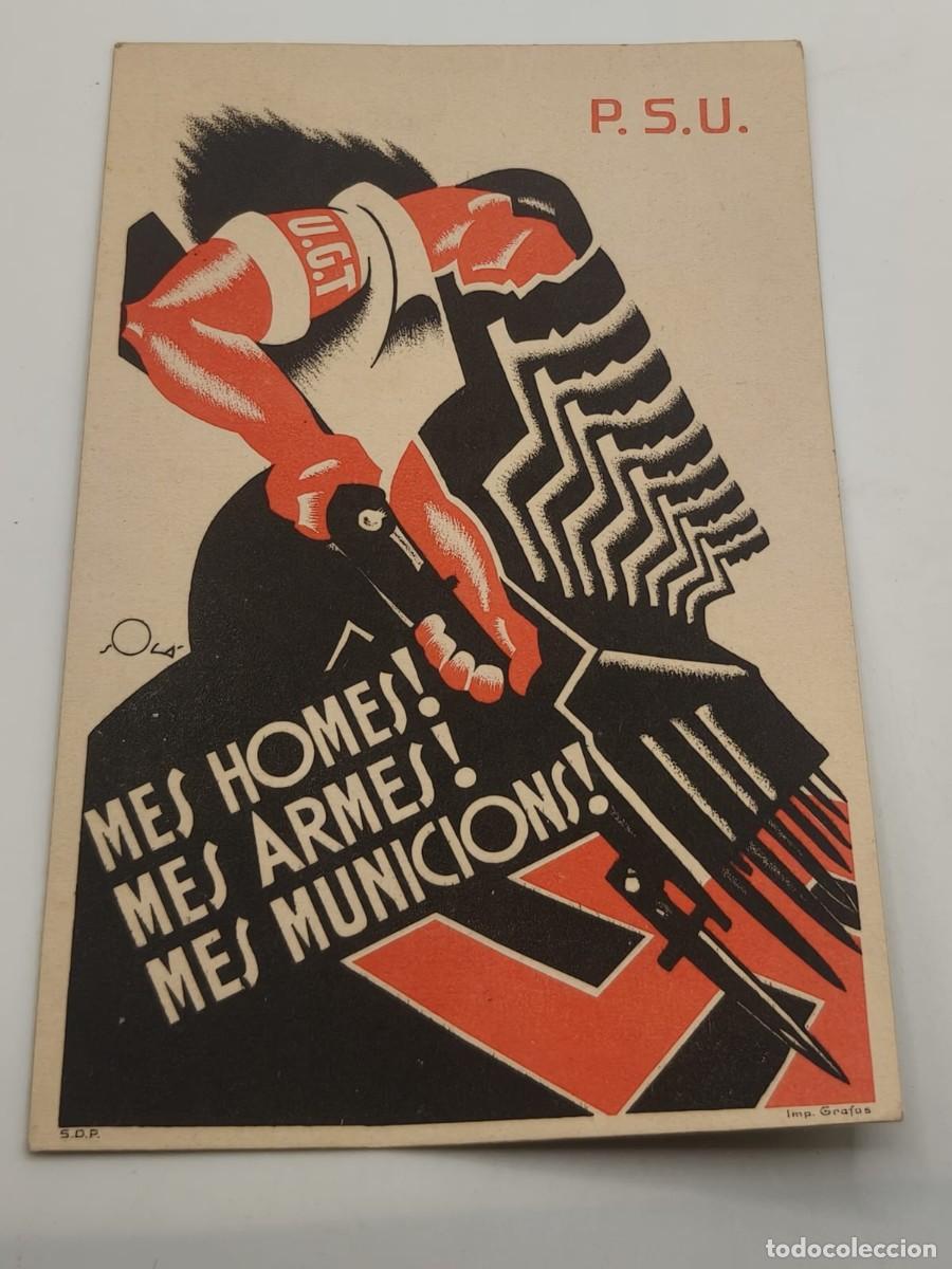 Militaria: 2 postales de propaganda de Republica - Foto 2