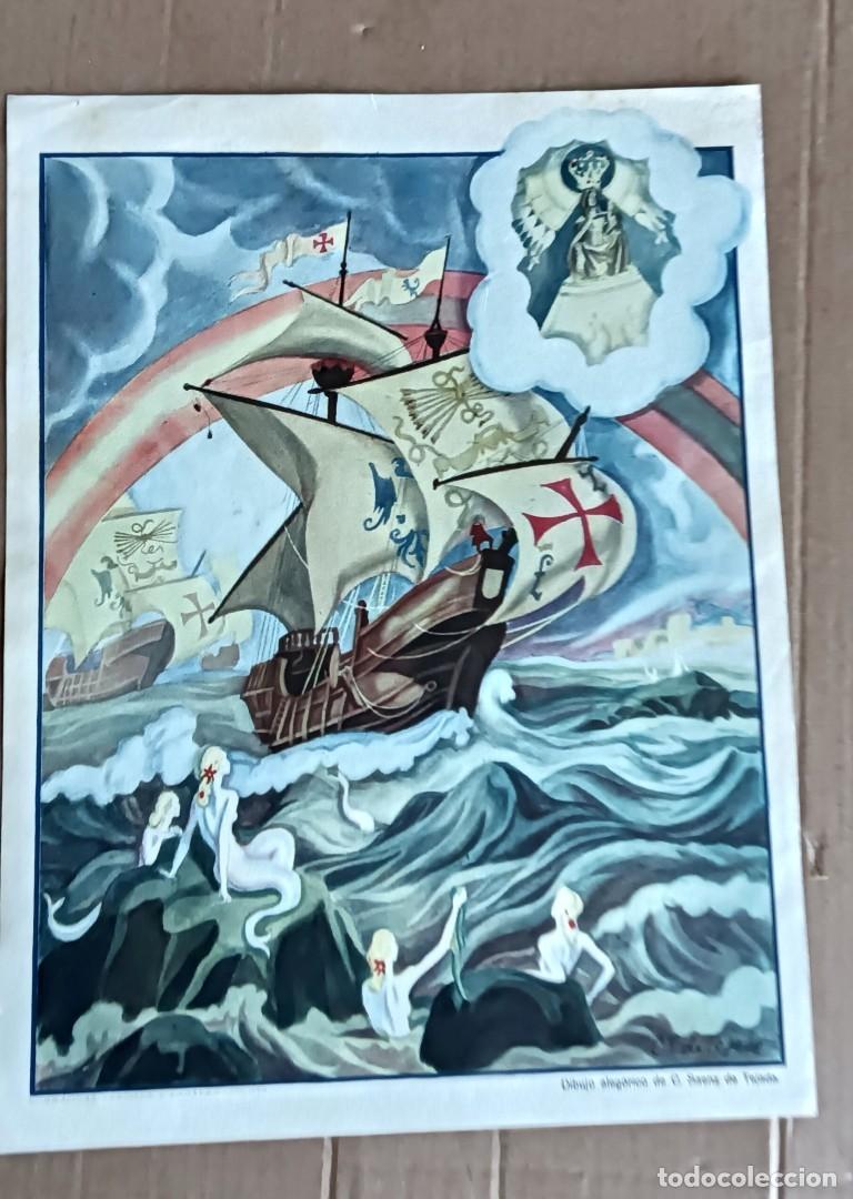 Militaria: Lamina Dibujo aleg&oacute;rico de C. S&aacute;enz de Tejada -- Gr&aacute;ficas Laborde y Labayen &ndash; Tolosa