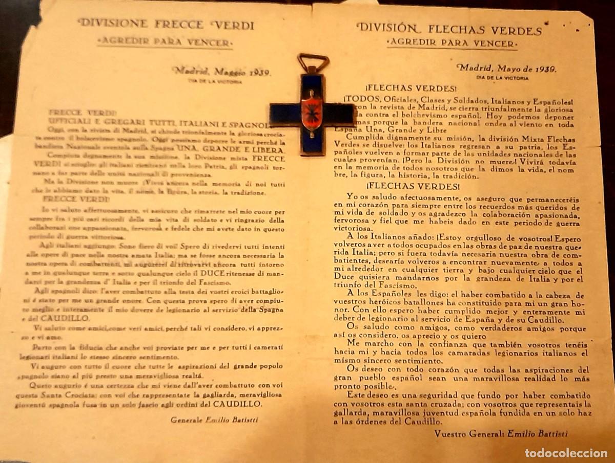 Militaria: CONJUNTO GUERRA CIVIL FLECHAS AZULES FALANGE FRANCO