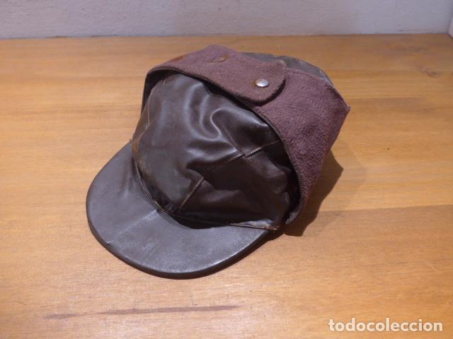 Militaria: Antigua gorra de orejeras tipo de la Columna Durruti en la Guerra civil