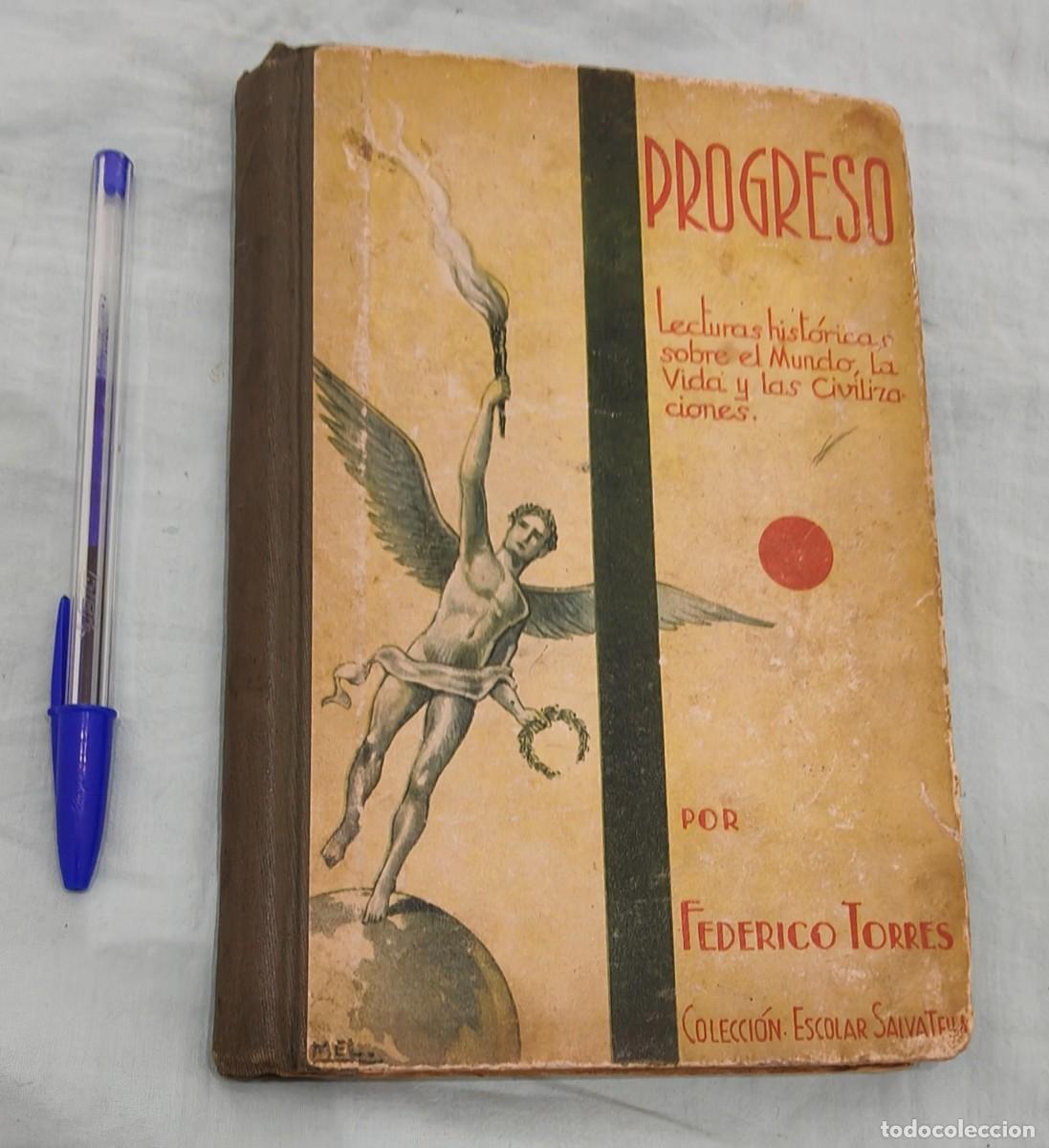 Militaria: Progreso ..1934...libro escolar , colegio republica, ..republica espa&ntilde;ola....