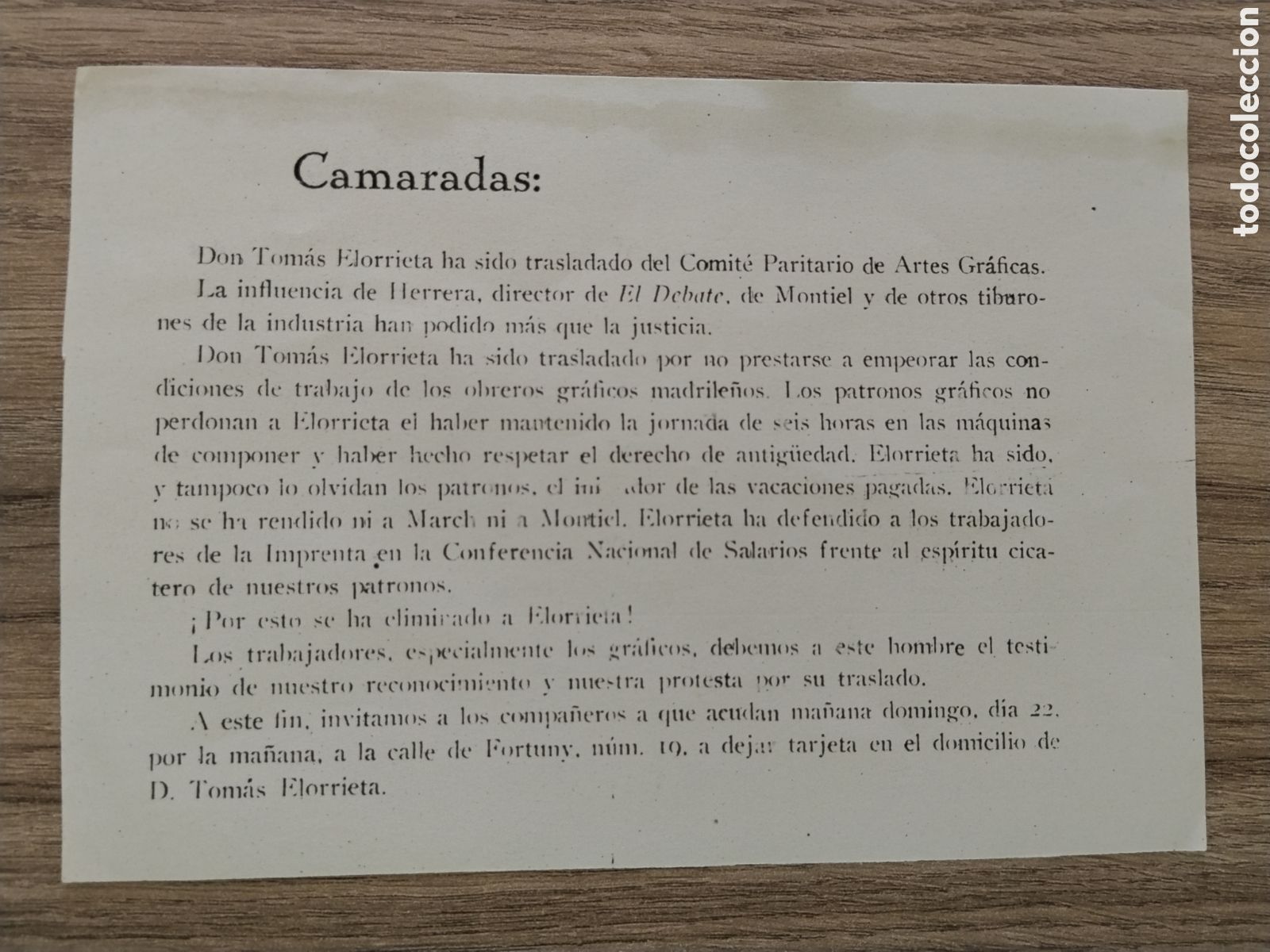 Militaria: Panfleto pre guerra civil miting obrero euskadi.republicano.frente popular.psoe.pce.pnv.gudari.cnt