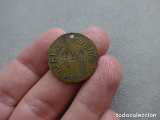 Militaria: Antigua chapa de identificacion original de guerra civil: Falange de las JONS de Cordoba.