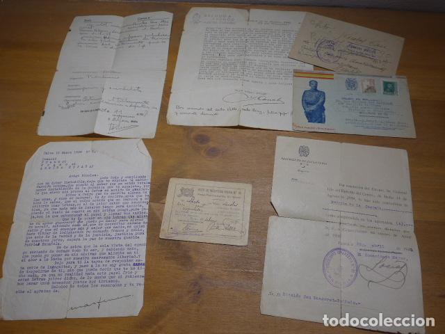 Militaria: Lote de guerra civil de soldado de Palma de Mallorca: carnet 1938 + cartas. Baleares.