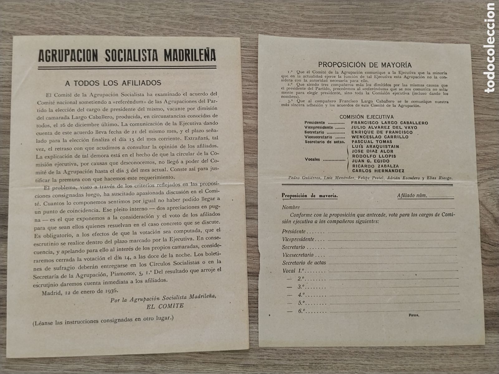 Militaria: Lote panfletos republicanos agrupaci&oacute;n socialista madrile&ntilde;a.psoe.ugt.pre guerra civil.frente popular