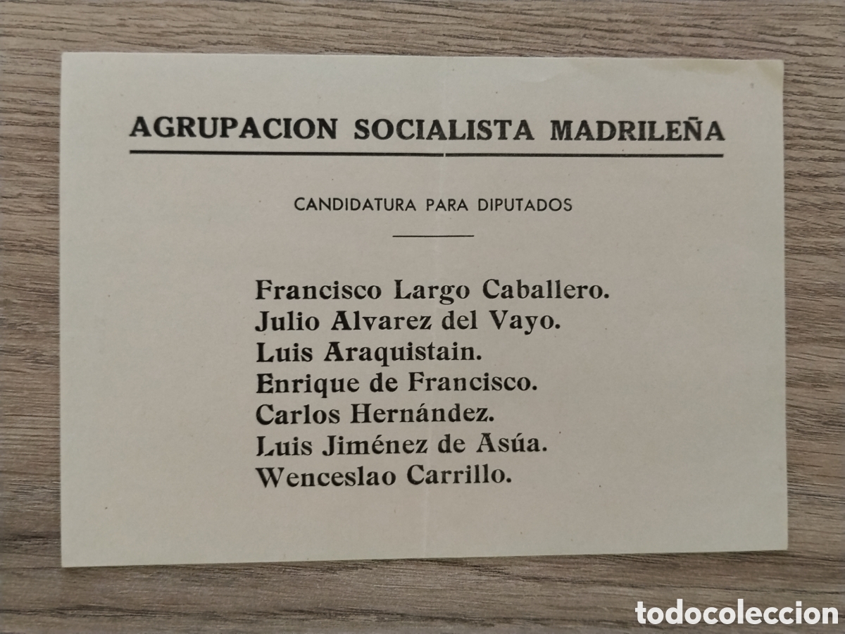 Militaria: Panfleto republicano agrupaci&oacute;n socialista madrile&ntilde;a.psoe.ugt.pre guerra civil.frente popular.jsu