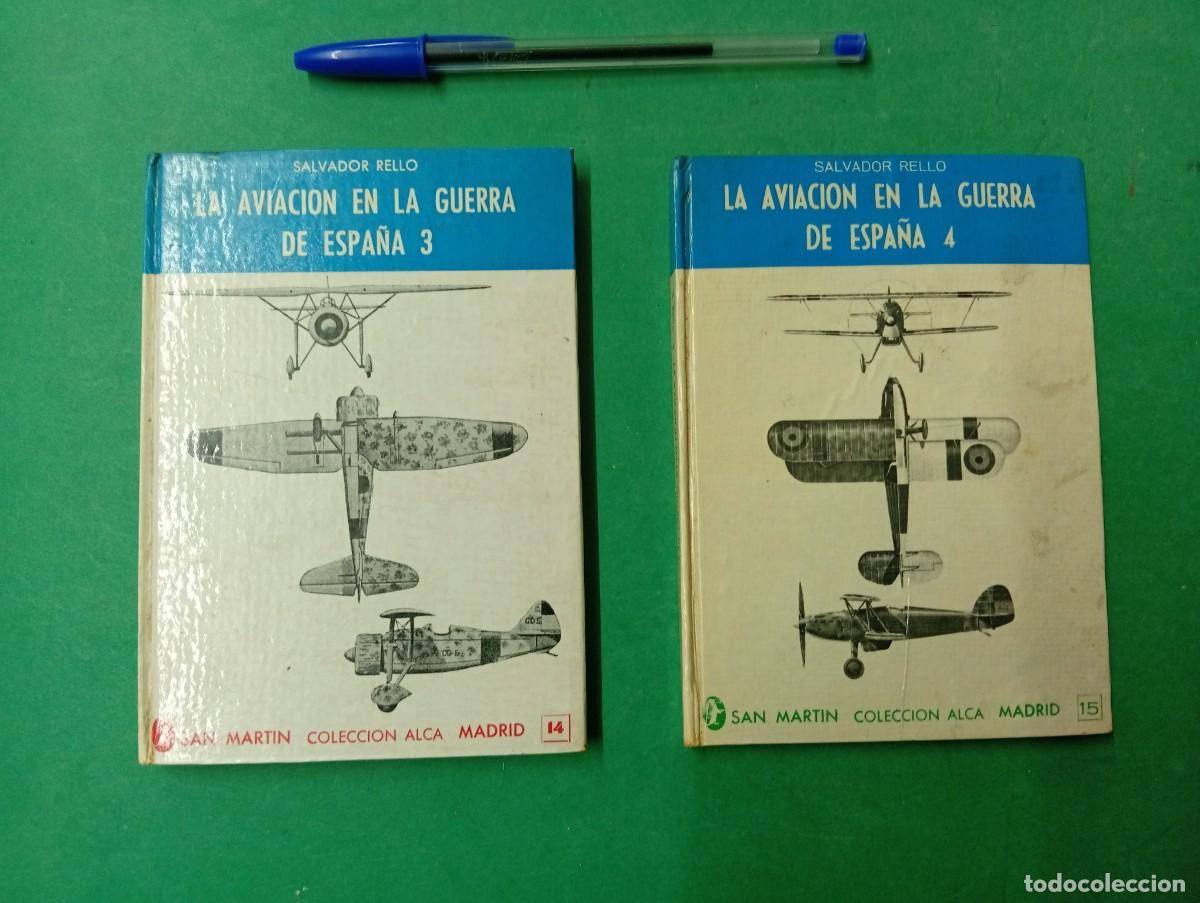 Militaria: Lote de 2 antiguos libros La Aviaci&oacute;n en el Guerra de Espa&ntilde;a. N&ordm;. 3 y 4. Guerra Civil.
