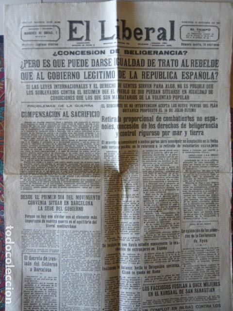Militaria: EL LIBERAL PERIODICO REPUBLICANO 31 OCTUBRE 1937