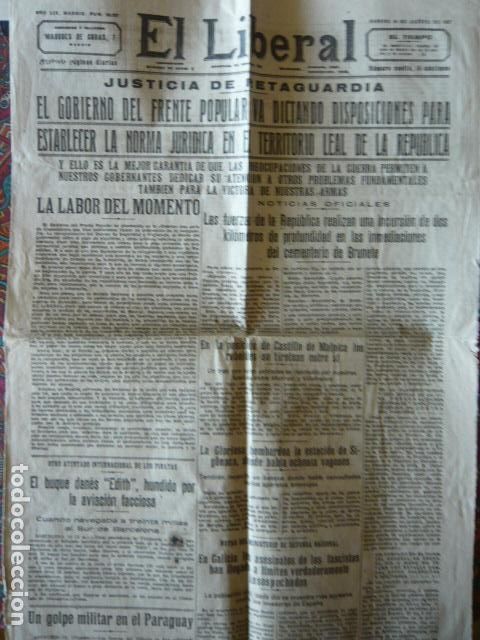 Militaria: EL LIBERAL PERIODICO REPUBLICANO 14 AGOSTO 1937