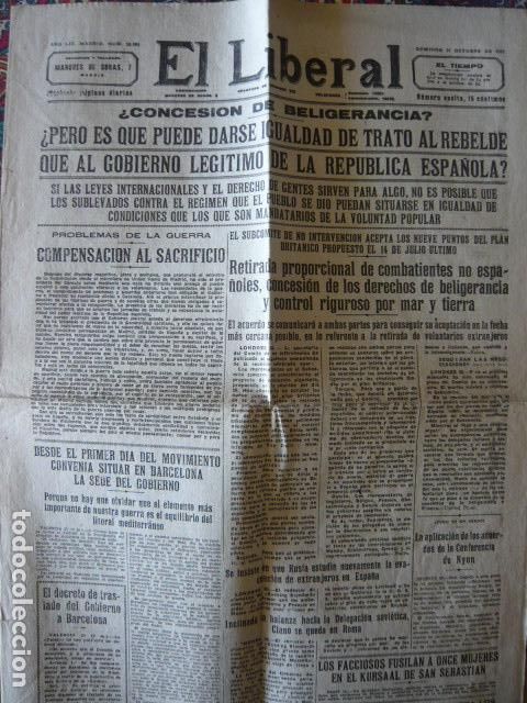 Militaria: EL LIBERAL PERIODICO REPUBLICANO 120 OCTUBRE 1937
