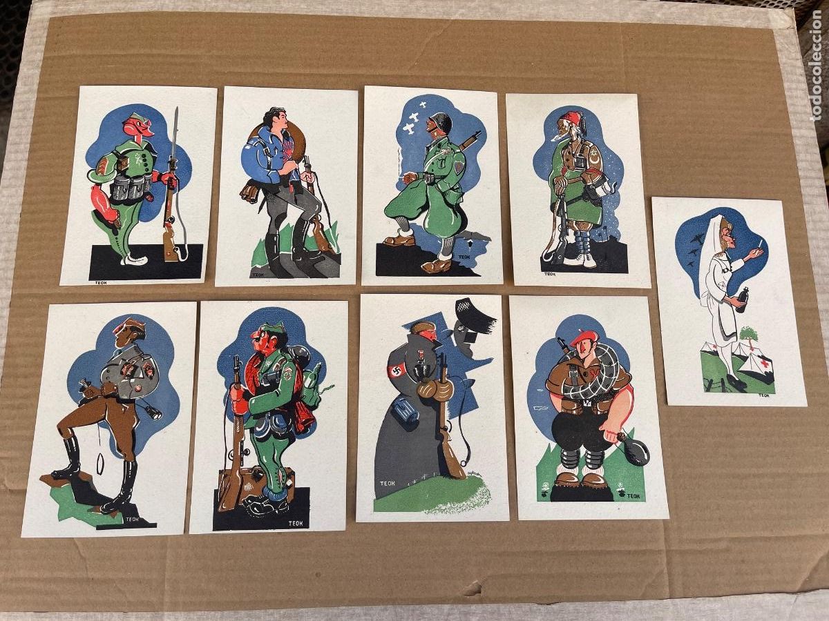 Militaria: 9 tarjeta postal guerra civil carlista falange por teok