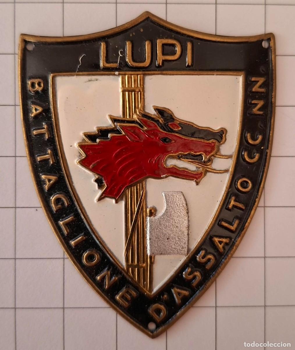 Militaria: chapa de brazo CTV - BATTAGLIONE D'ASSALTO CC.NN. LUPI - Voluntarios Italianos