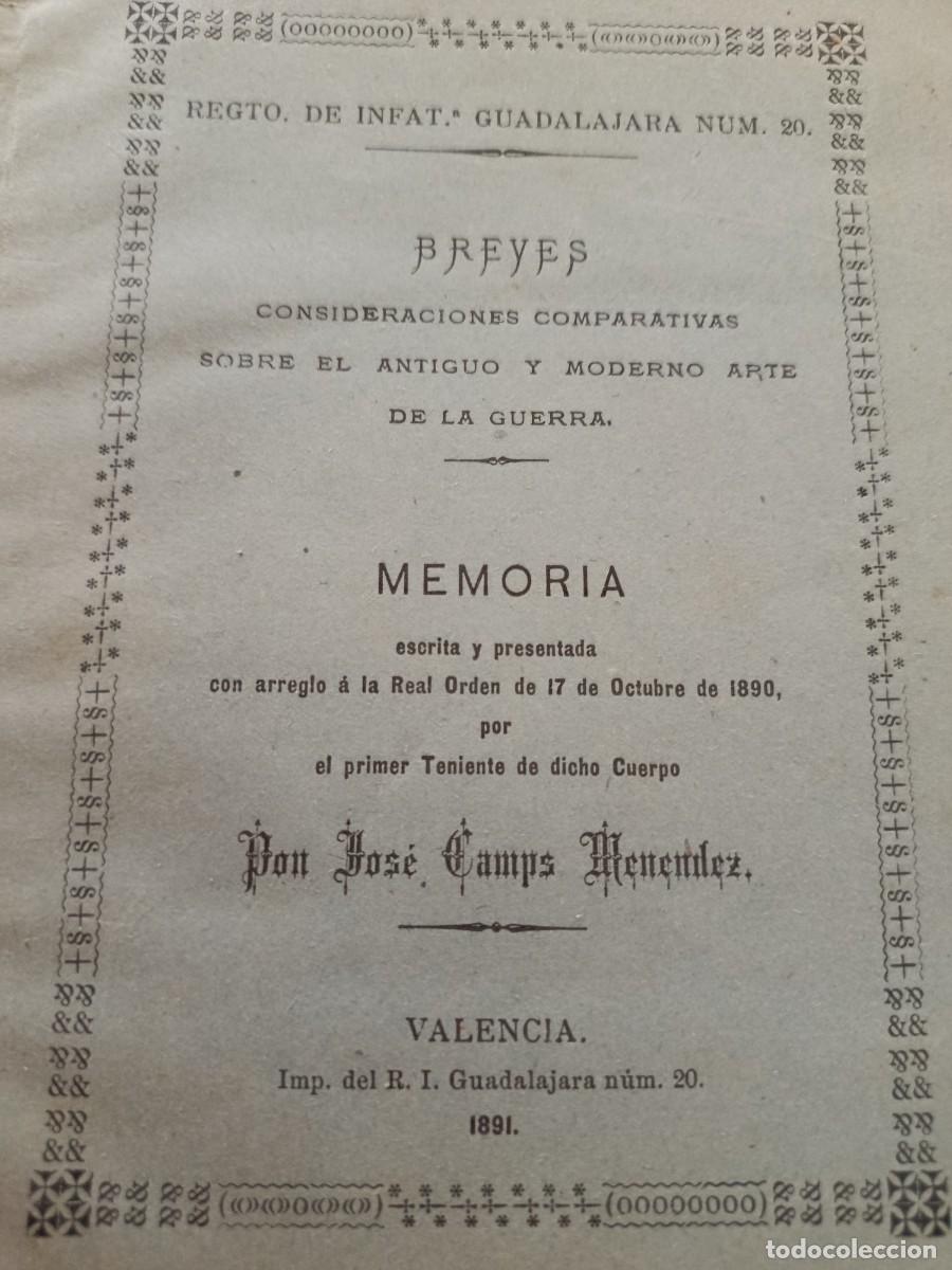 Militaria: GUERRA 1891 CONSIDERACIONES