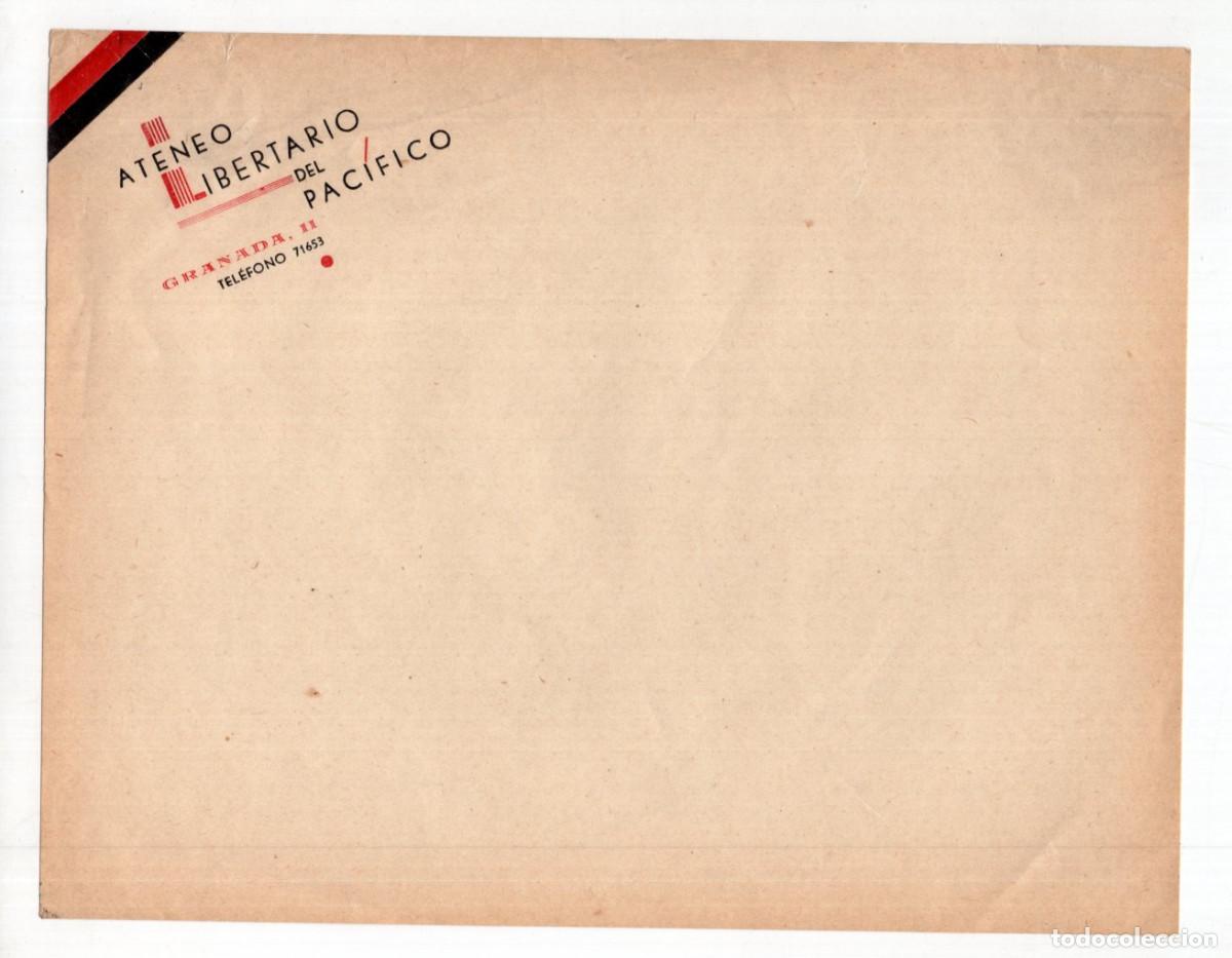 Militaria: ATENEO LIBERTARIO DEL PAC&Iacute;FICO, CENTRO CULTURAL Y ANARCOSINDICALISTA 2&ordm; REP&Uacute;BLICA, GUERRA CIVIL.