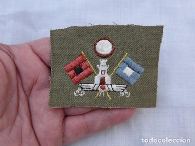 Militaria: ANTIGUO PARCHE BORDADO SE&Ntilde;ALIZADOR REPUBLICANO - TRANSMISIONES - GUERRA CIVIL - ORIGINAL DE CASTELLS