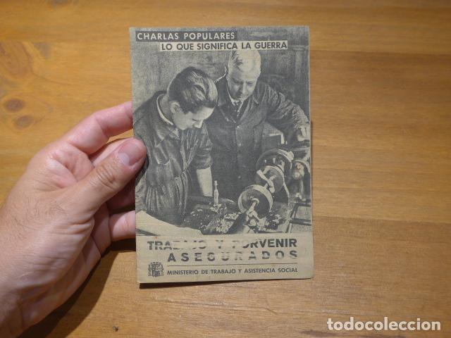 Militaria: Antiguo librito republicano, guerra civil, Trabajo y porvenir asegurados. Charlas populares.