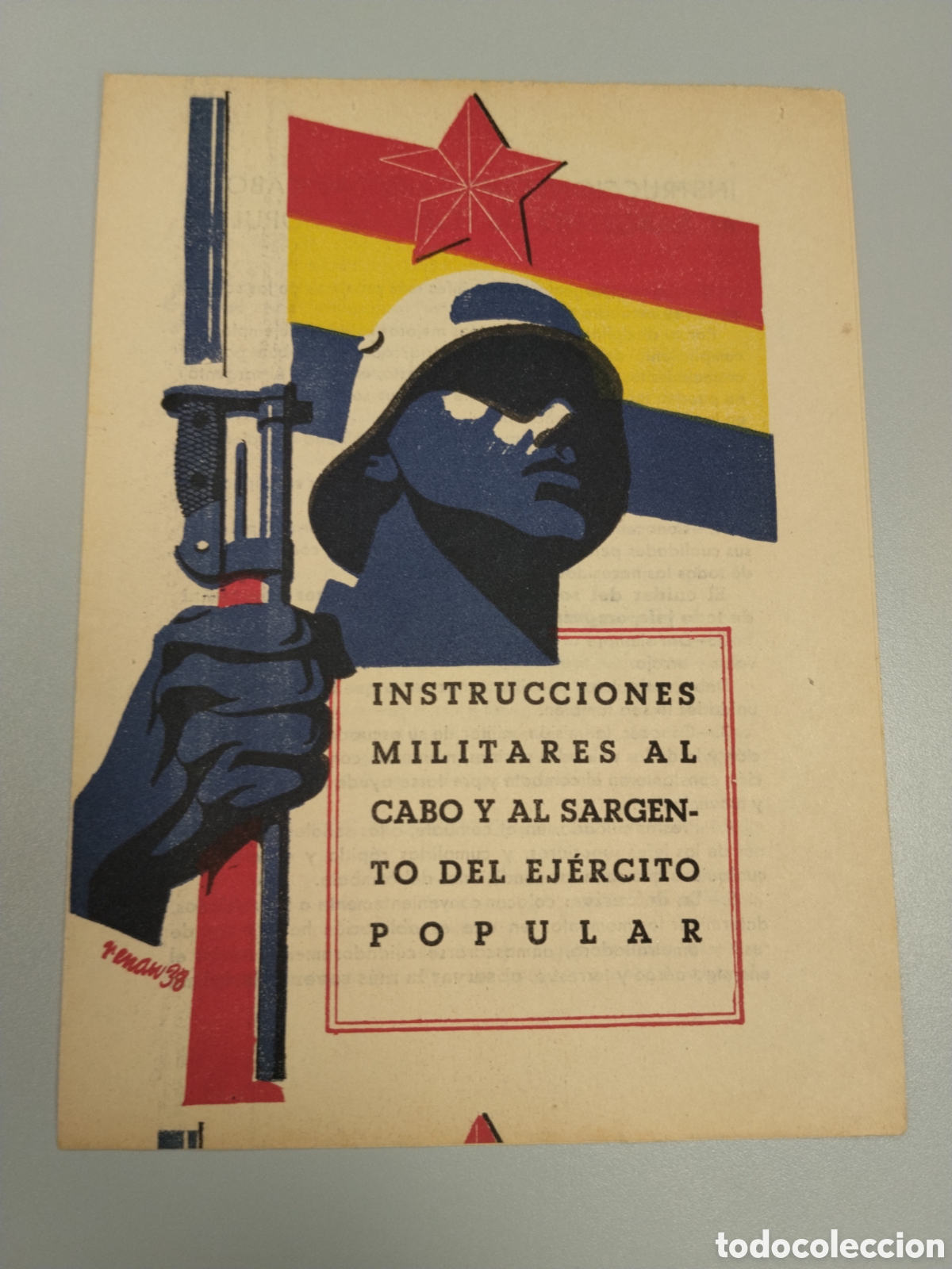 Militaria: Documento guerra civil instrucciones militares al cabo y al sargento del ej&eacute;rcito popular.milicianos