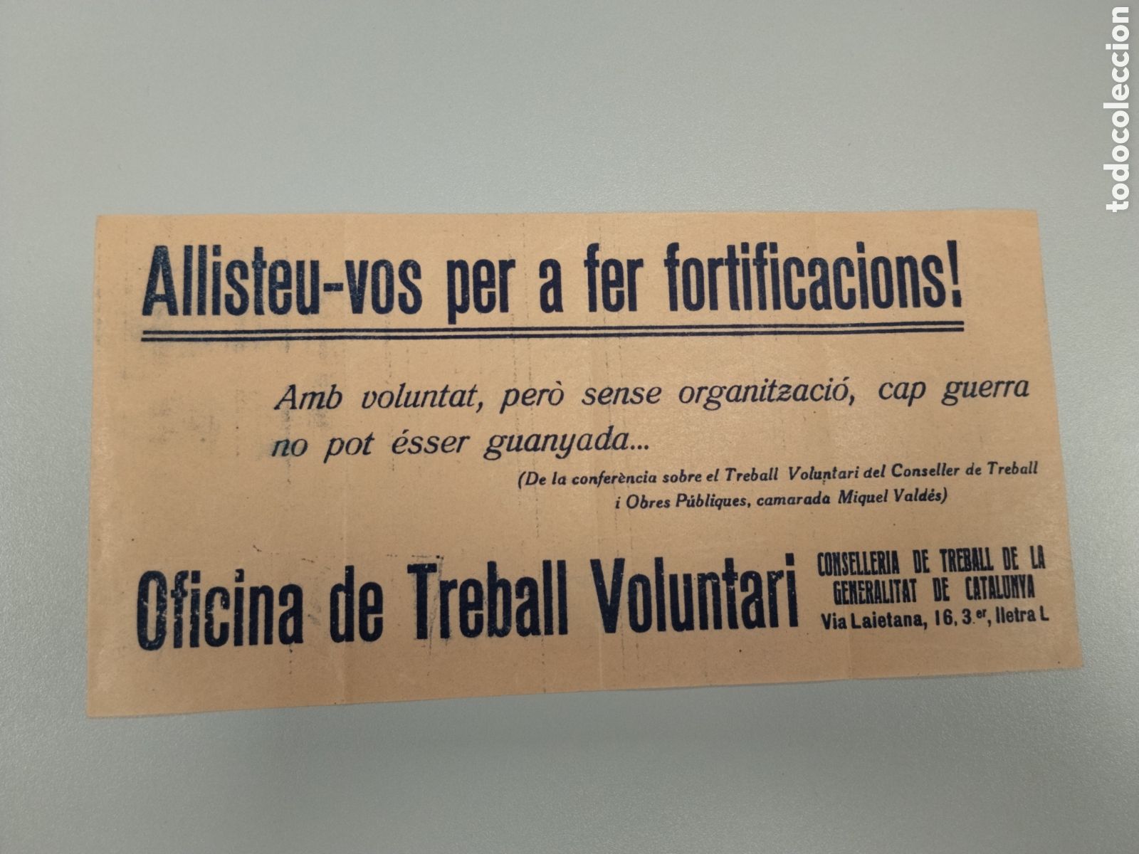 Militaria: Panfleto republicano guerra civil 1938.subsecretaria de propaganda Generalitat.ejercito popular.mili