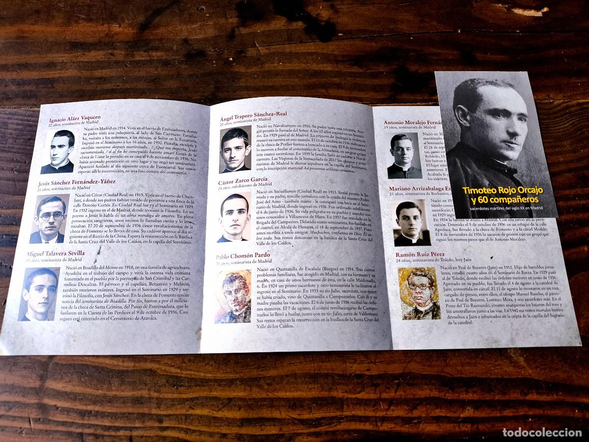 Militaria: TR&Iacute;PTICO Y ESTAMPA CON ORACI&Oacute;N - M&Aacute;RTIRES DE LA GUERRA CIVIL - NUEVOS