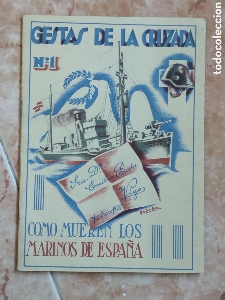 Militaria: Libro guerra civil como mueren los marinos de espa&ntilde;a.falange.armada.marina de guerra.almirante.reque