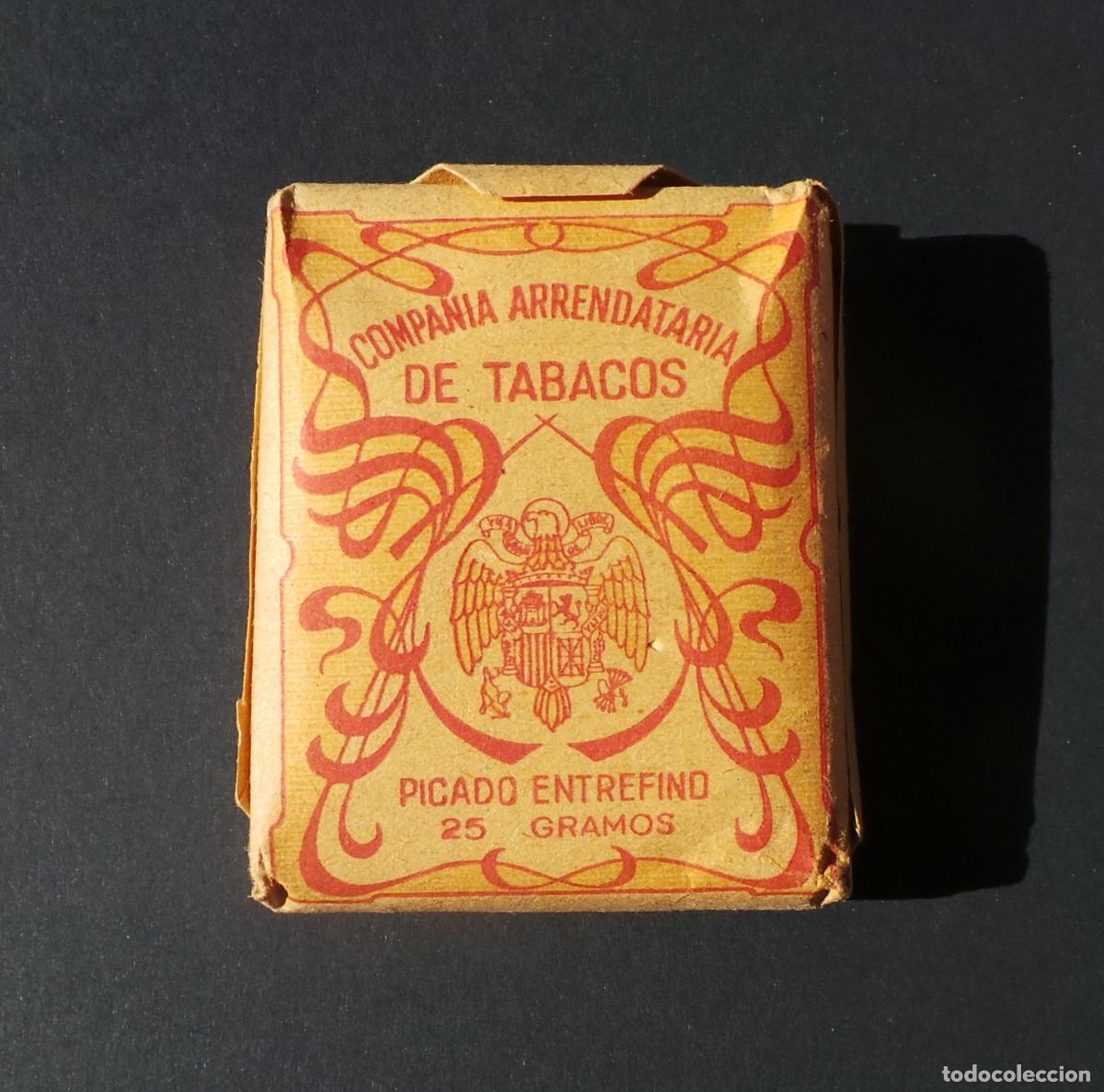 Militaria: PAQUETE PICADO ENTREFINO C&Iacute;A. ARRENDATARIA TABACOS. 25G. GUERRA CIVIL/POSGUERRA.