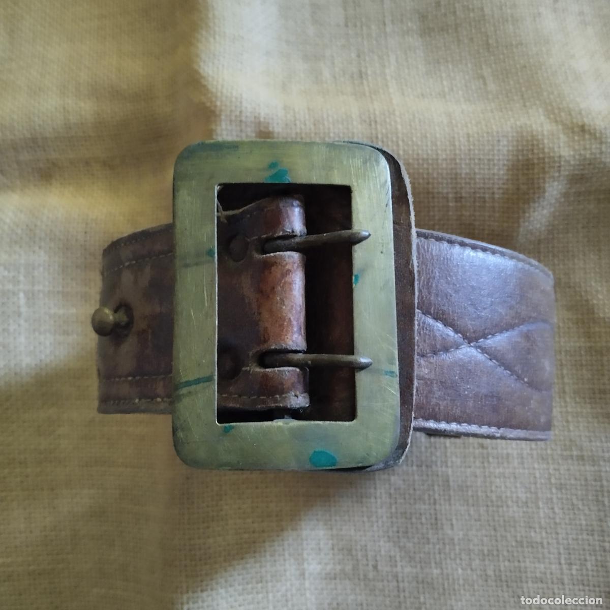 Militaria: CINTURON DE CUERO MARRON SAM BROWN GUERRA CIVIL