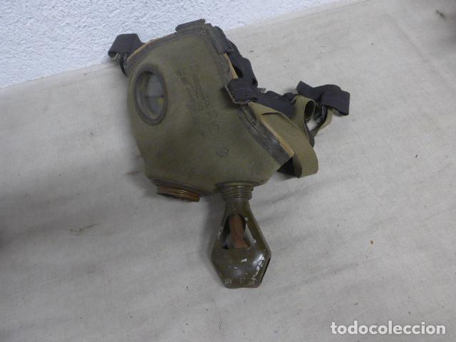 Militaria: Antigua mascara de gas polaca, original de guerra civil, antigas, Polonia.