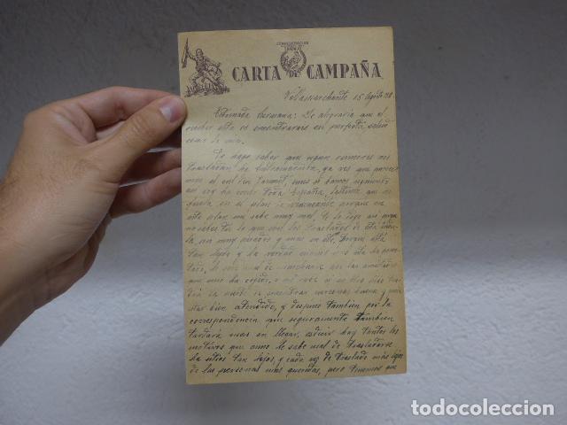 Militaria: Antigua carta republicana de guerra civil con membrete de CNT y soldado. Villamarchante, Valencia